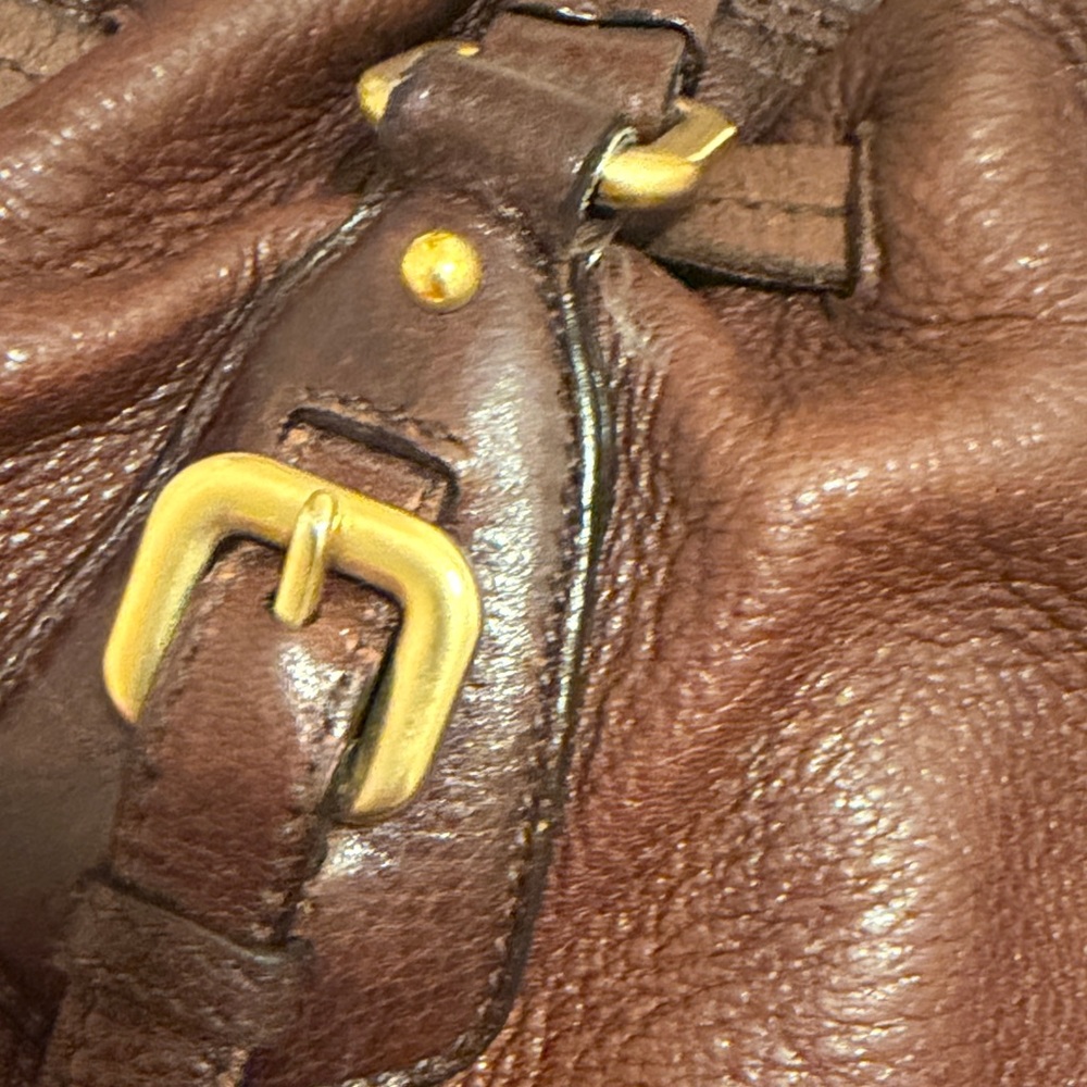 Prada Cervo Brown Pebbled Leather Tote - Picture 4 of 16